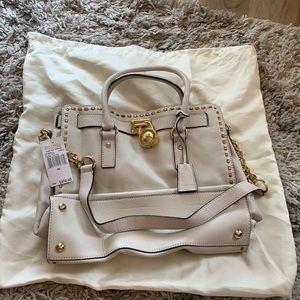 NWT Michael Kors Hamilton Whipped Vanilla Bag